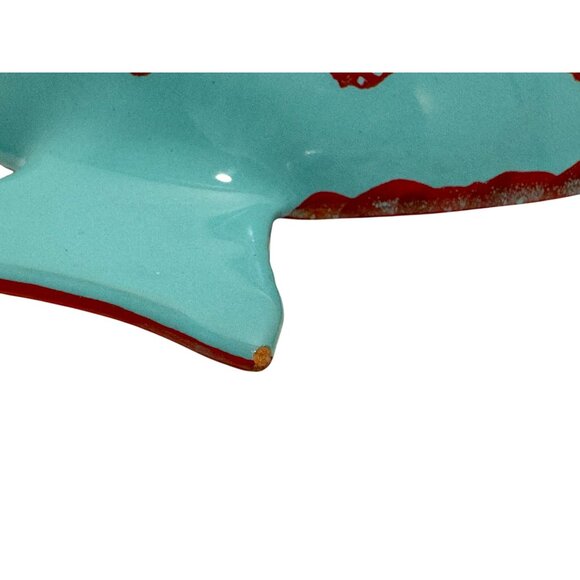 Italica ARS Hand Painted Fish Shaped 9” Bowl Made In Italy - Picture 7 of 8